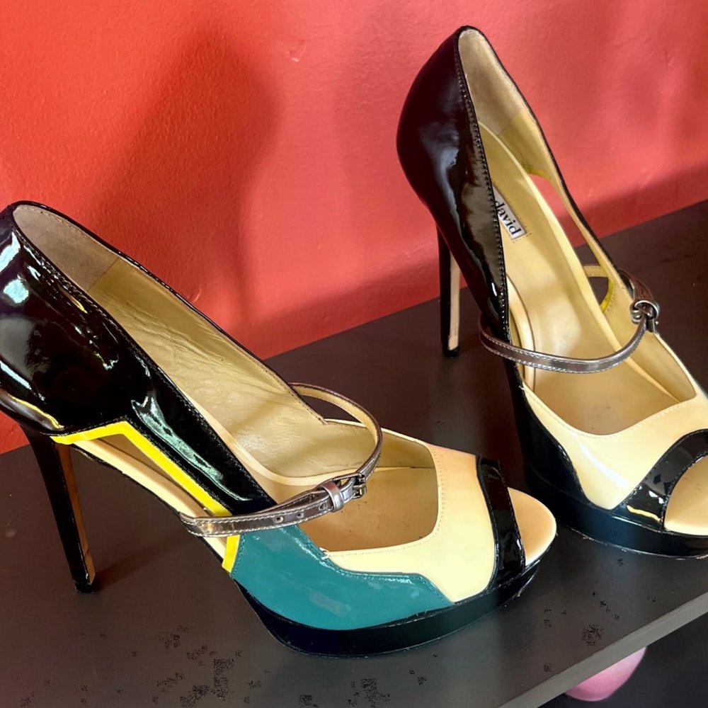 Charles David Color Block Stilettos Size 9 - image 2